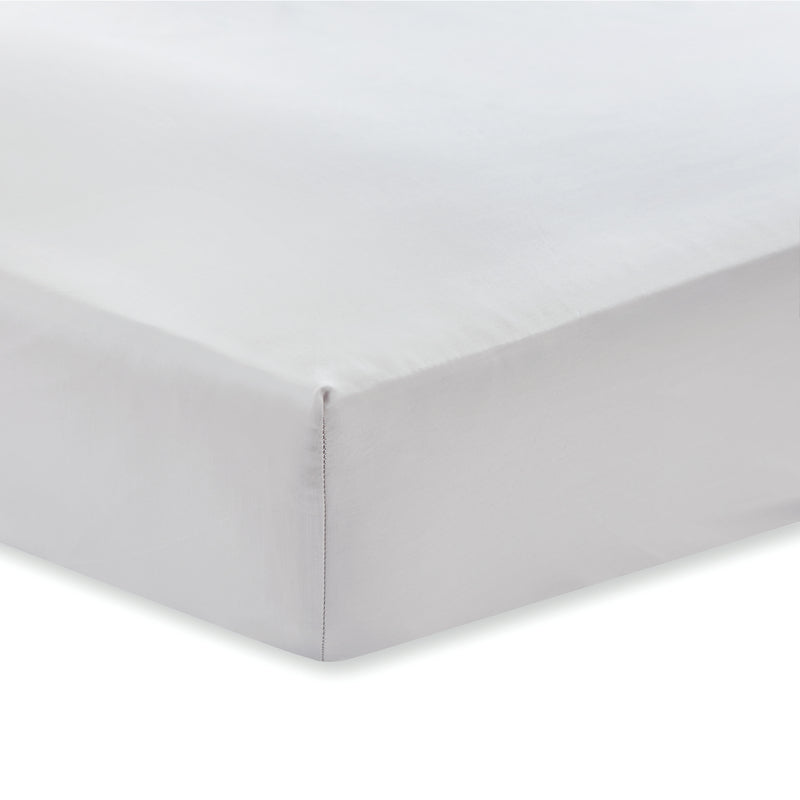 Bianca Cotton 400 Thread Count Bed Linen Fitted Sheet Dove Grey