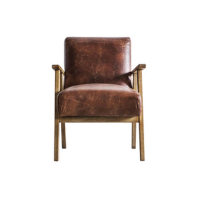 Neyland Arm Chair Vintage Brown Leather