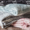 Checkmate Rolled Fleece Throw 140cm x 180cm Grey