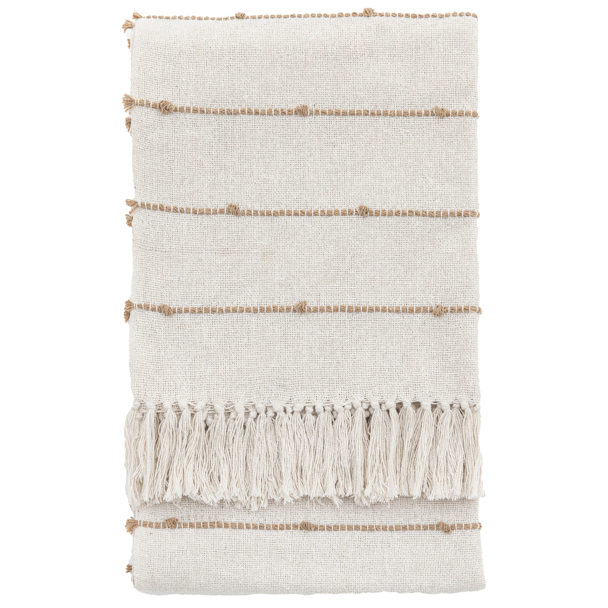 Gabbro Woven Bobble Throw 130cm x 180cm White