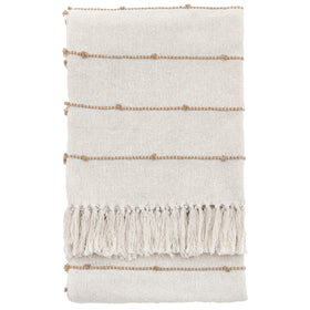 Gabbro Woven Bobble Throw 130cm x 180cm White