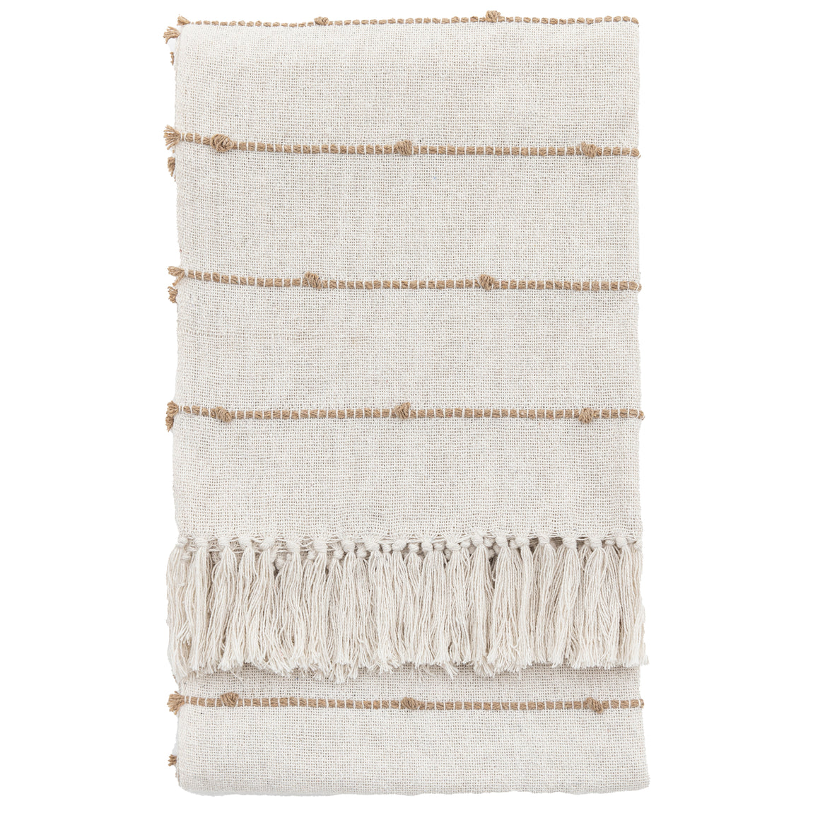 Gabbro Woven Bobble Throw 130cm x 180cm White