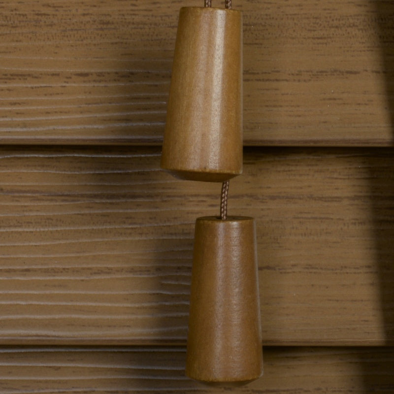 50mm Wood Essence 38mm Tape Wooden Venetian Made To Measure Blind Amber - 38mm Tapes