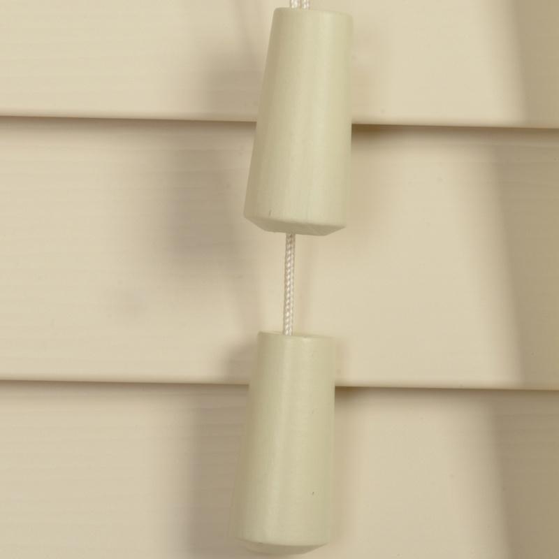 50mm Wood Essence Wooden Venetian Made To Measure Blind Fine Grain Linara Cream