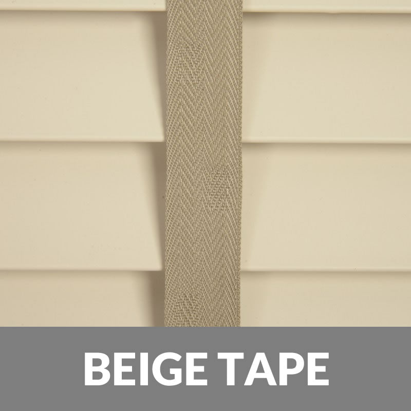 50mm Wood Essence 38mm Tape Wooden Venetian Made To Measure Blind Linara Cream