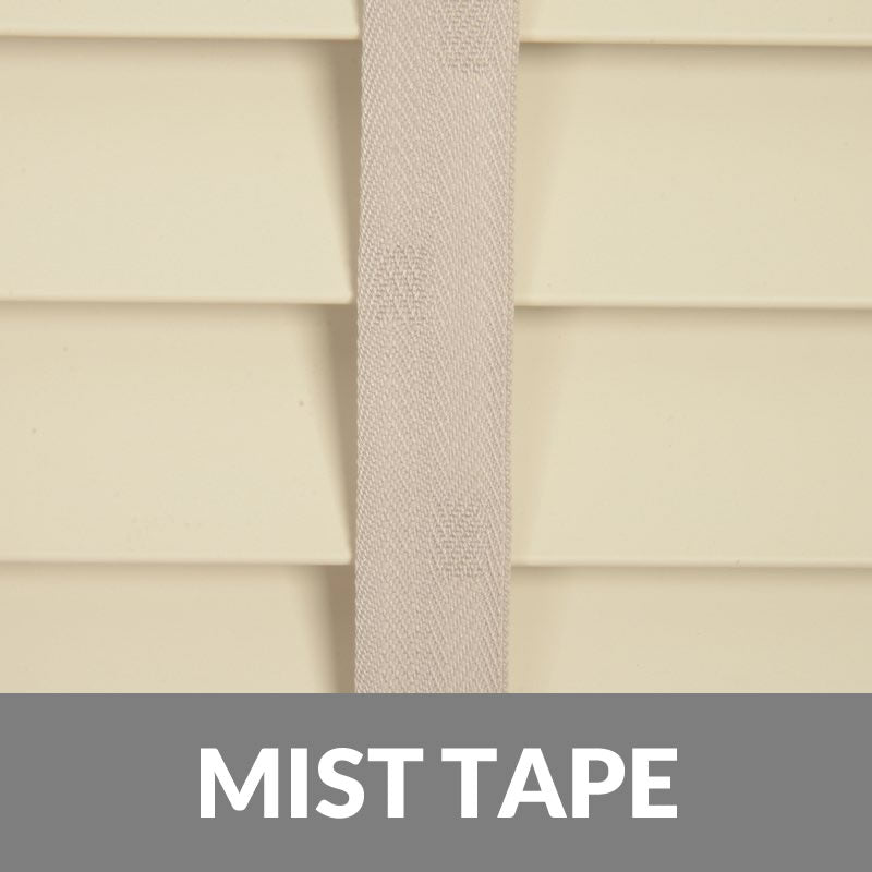 50mm Wood Essence 38mm Tape Wooden Venetian Made To Measure Blind Linara Cream