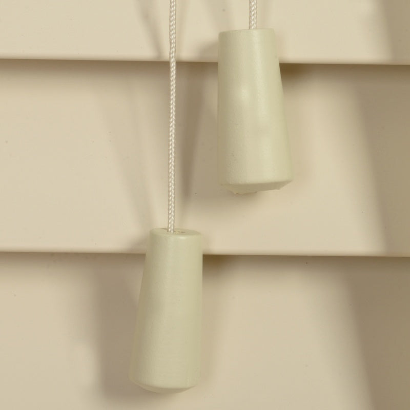 50mm Wood Essence 38mm Tape Wooden Venetian Made To Measure Blind Linara Cream