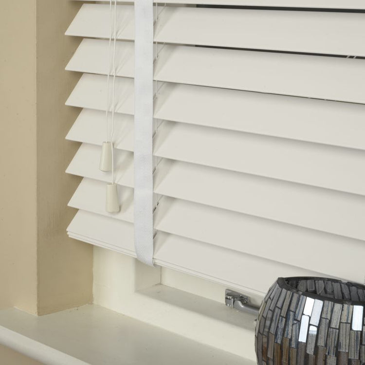 Custom Made To Measure Faux Wood Fine Grain Venetian Blinds With Tapes (50mm Slats) (UpTo 90cm (Width) X 130cm (Length), Chocolate