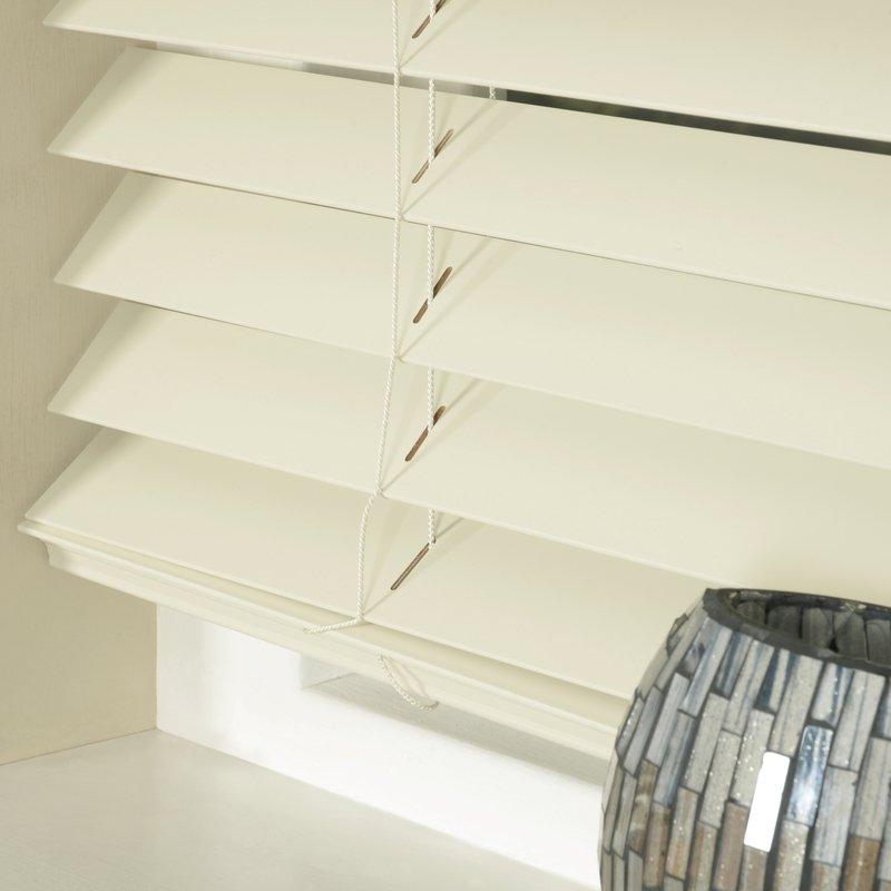 50mm Basswood Wooden Venetian Made To Measure Blind Oyster