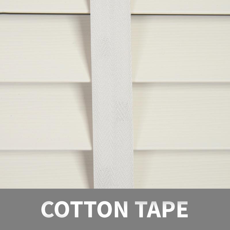 50mm Wood Essence 38mm Tape Wooden Venetian Made To Measure Blind True White