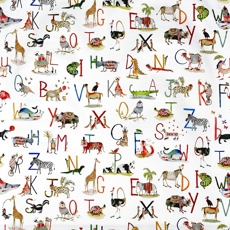 Prestigious Textiles Animal Alphabet Digital Fabric Paintbox