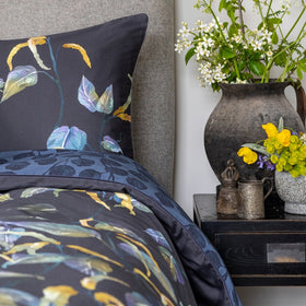 Linda Barker Octavias Tangle Duvet Cover Bedding Set Ochre Blue