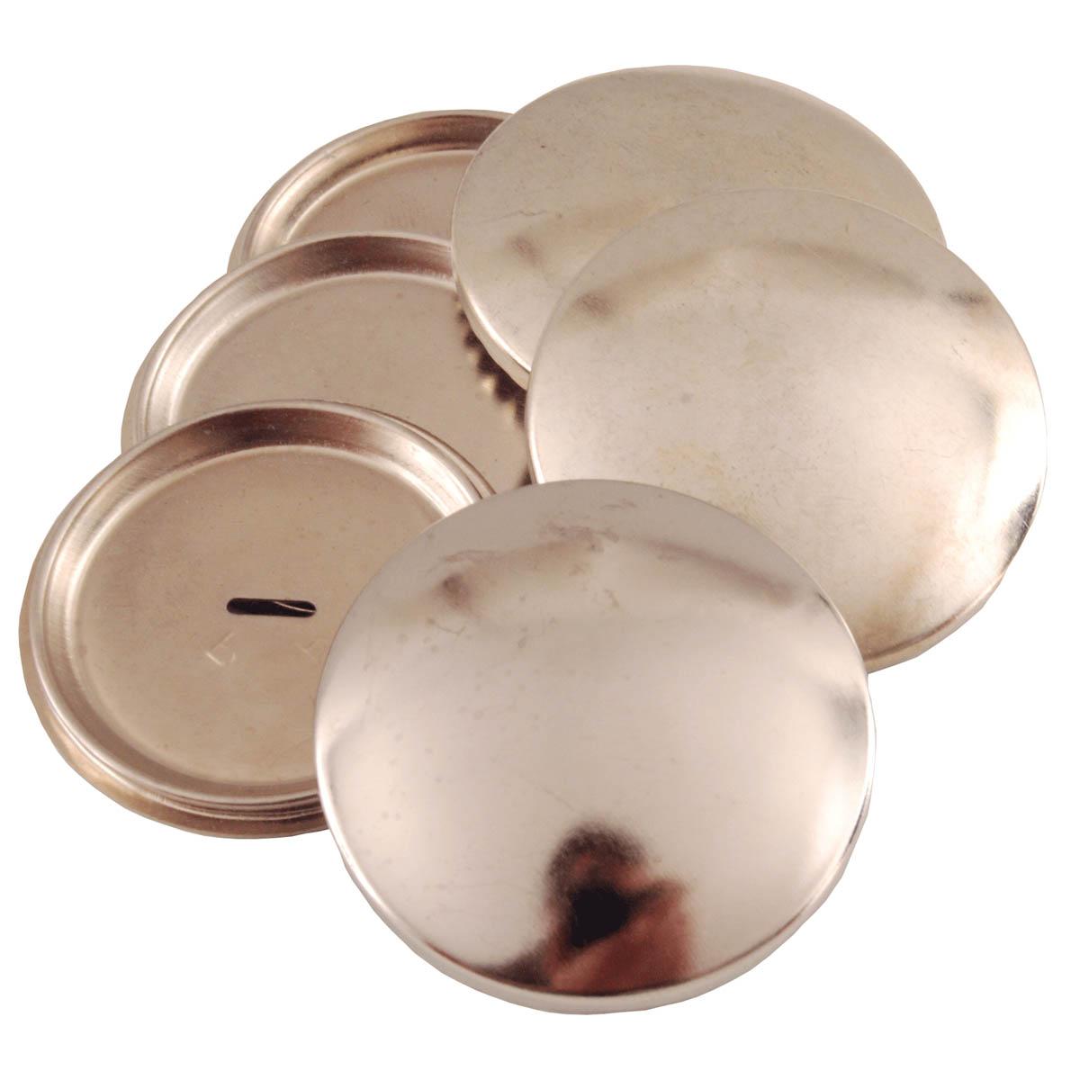 24mm Easy Cover Buttons Silver