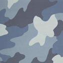 Camouflage Blue Ready Made Pencil Pleat Curtains 66 x 72
