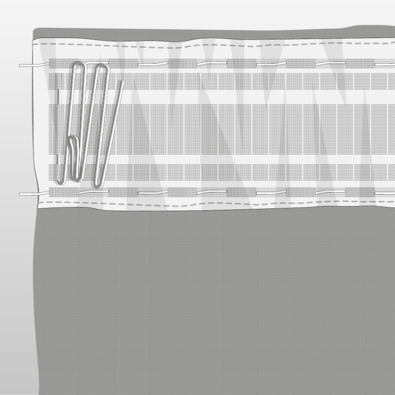 Pinch Pleat Pleat Curtain Tape Pack White