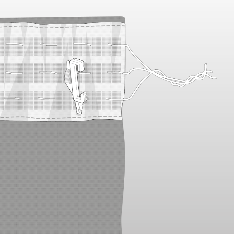 Pinch Pleat Pleat Curtain Tape Pack White