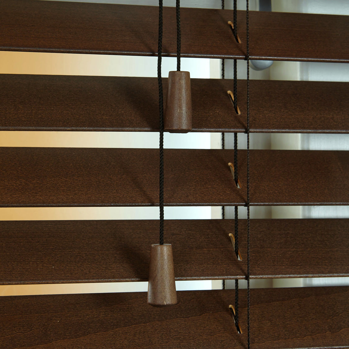 50mm Elementi Wooden Venetian Made To Measure Blind Auburn