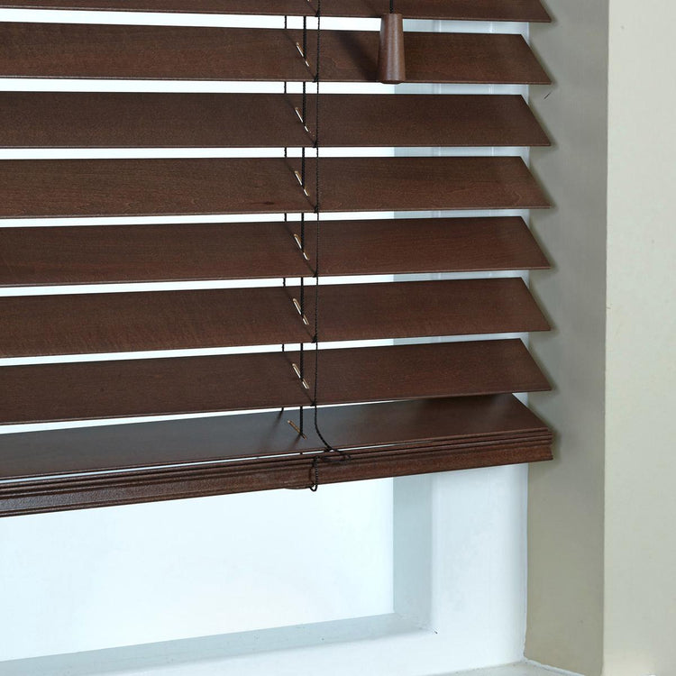 50mm Elementi Wooden Venetian Made To Measure Blind Auburn