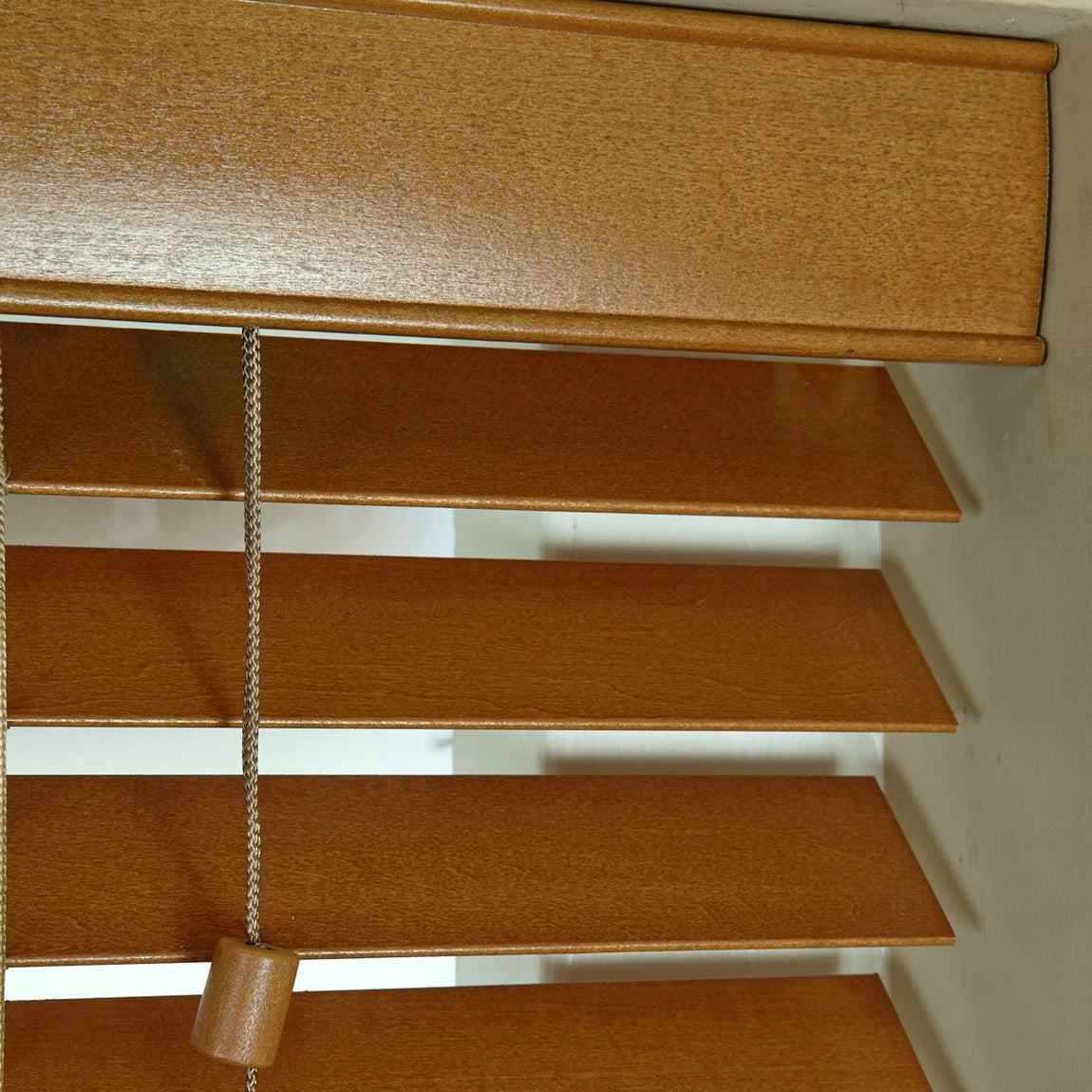 50mm Elementi Wooden Venetian Made To Measure Blind Honey