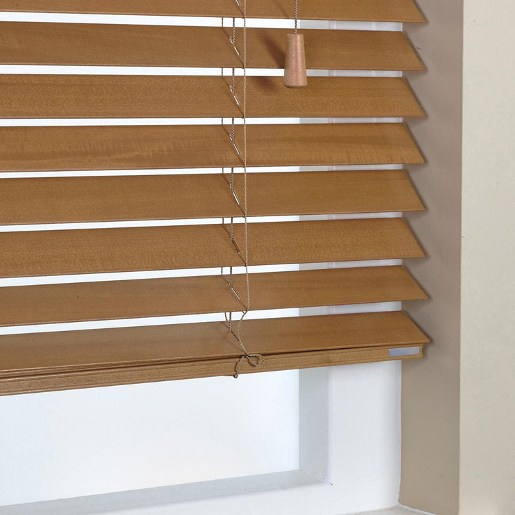 50mm Elementi Wooden Venetian Made To Measure Blind Honey