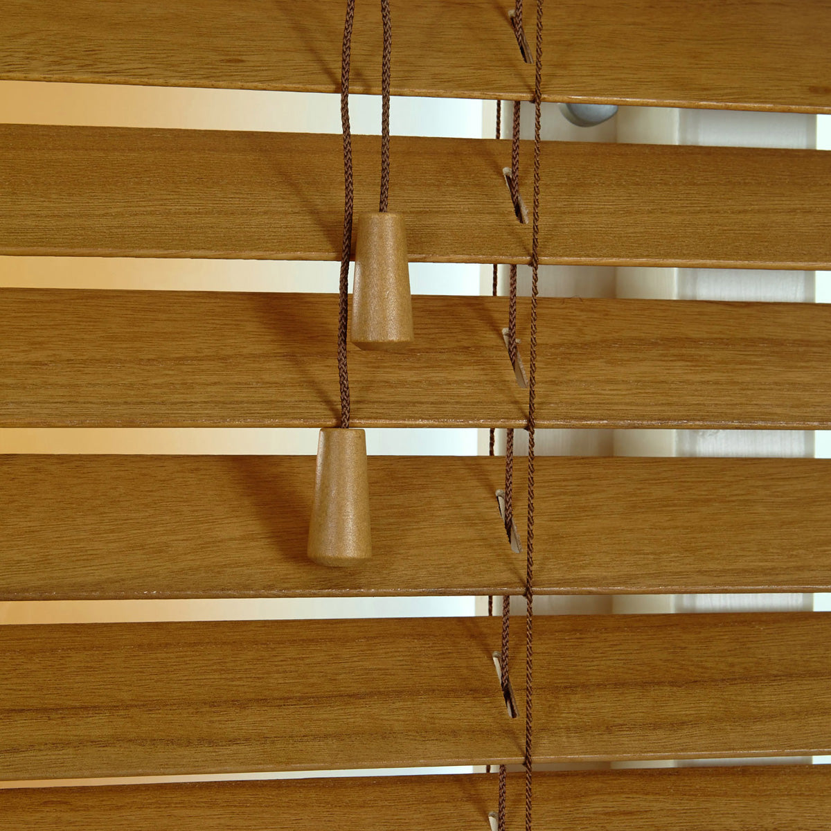 50mm Elementi Wooden Venetian Made To Measure Blind Tuscan Oak