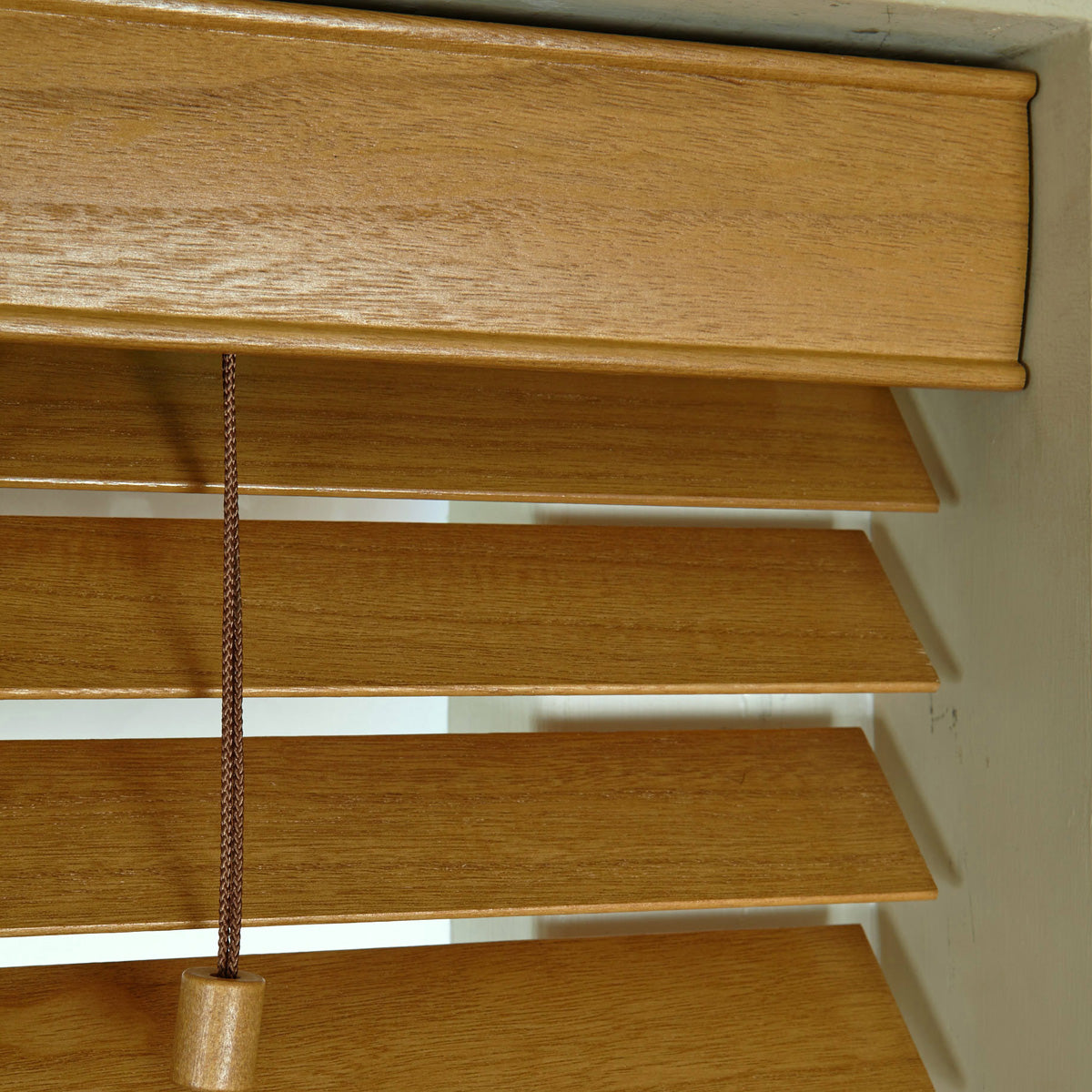 50mm Elementi Wooden Venetian Made To Measure Blind Tuscan Oak