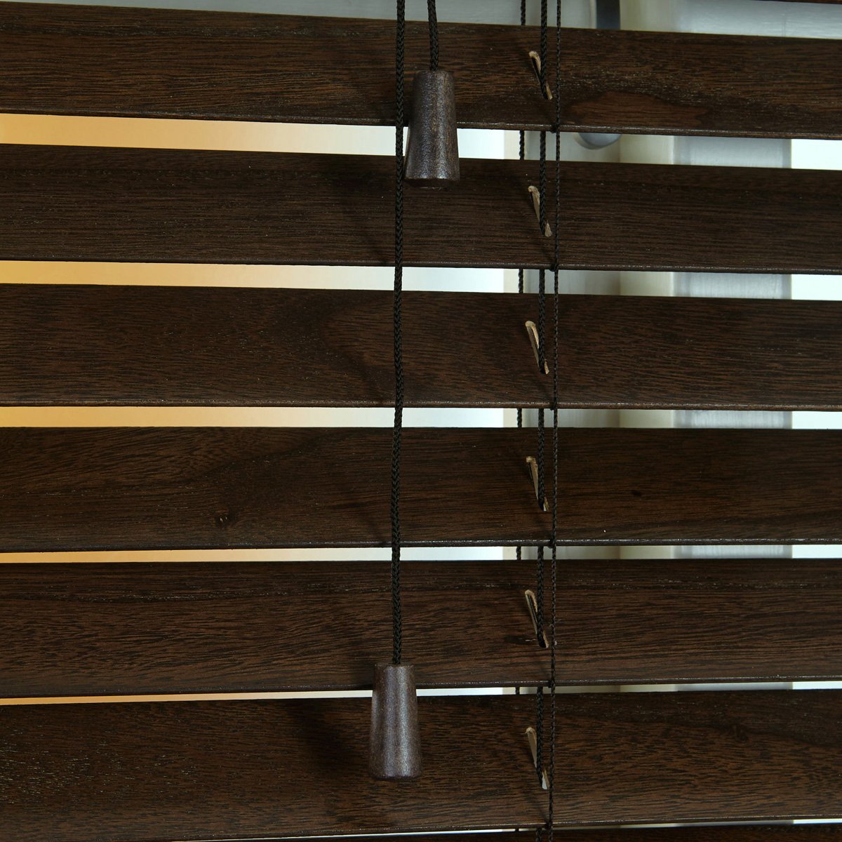 50mm Elementi Wooden Venetian Made To Measure Blind Fired Walnut