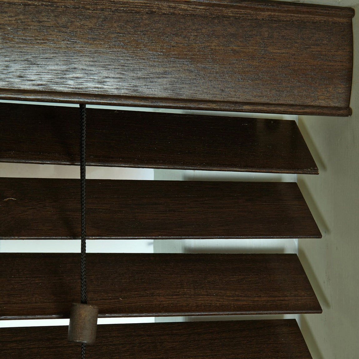 50mm Elementi Wooden Venetian Made To Measure Blind Fired Walnut