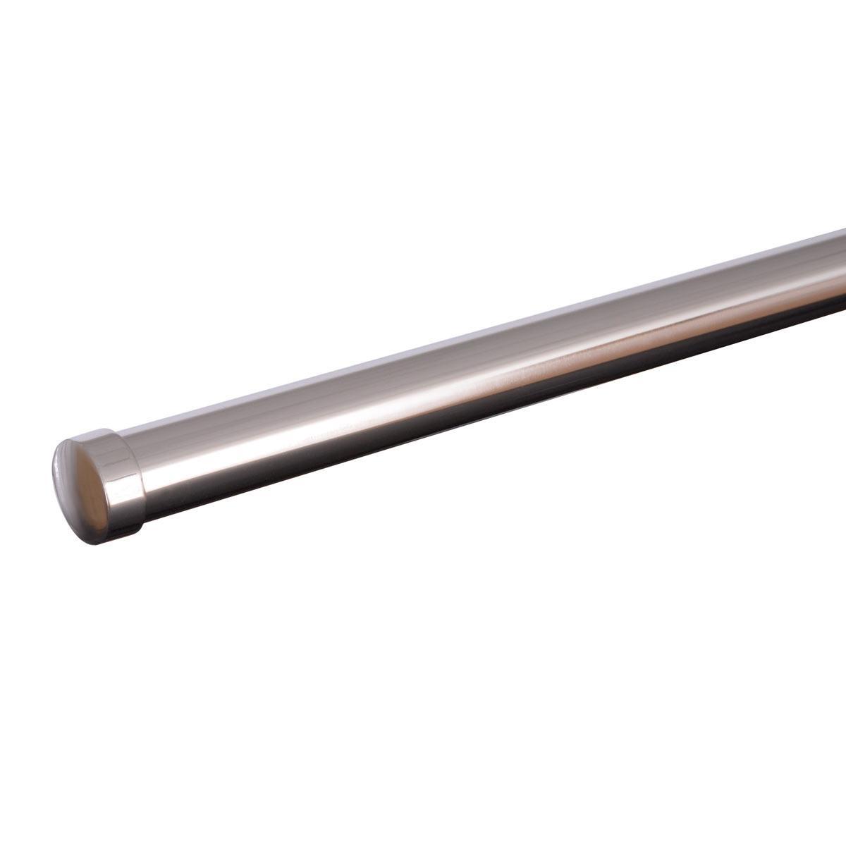 28mm End Cap Curtain Pole Chrome
