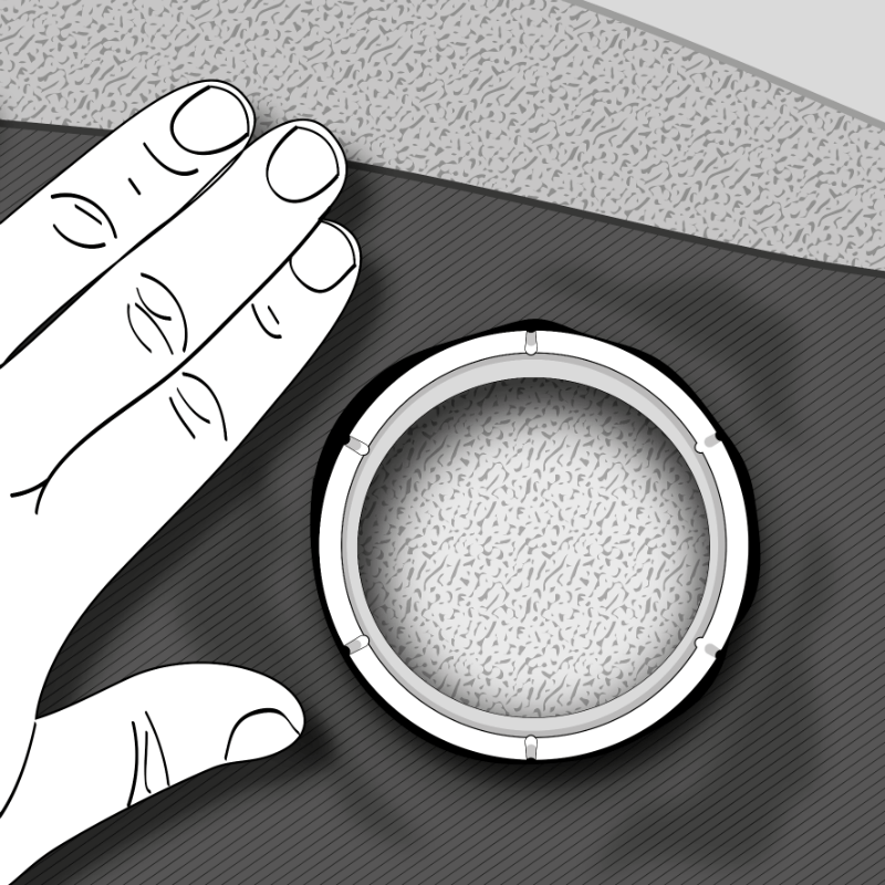 Black Eyelet Rings Black