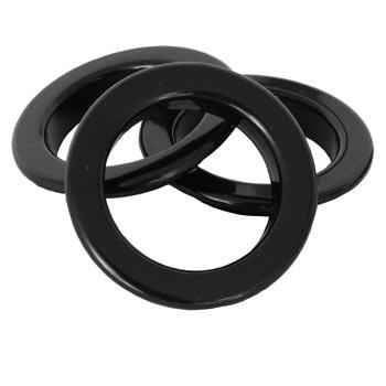 Black Eyelet Rings Black