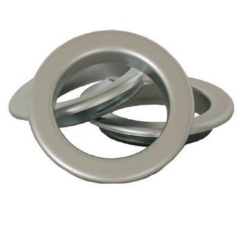 Eyelet Rings Matt Chrome Silver