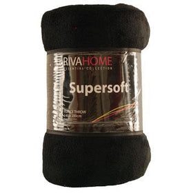 Supersoft Fleece Throw Black