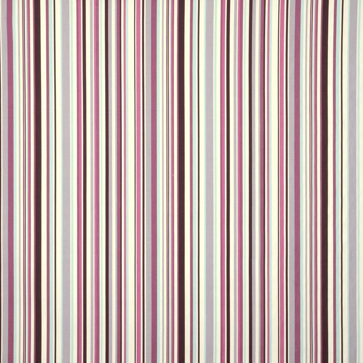 Goa Stripe Curtain Fabric Berry