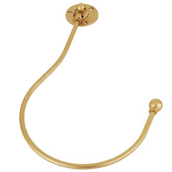 Hook Holdback Satin Brass