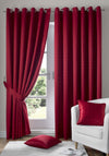 Madison Lined Ready Made Eyelet Curtains Red