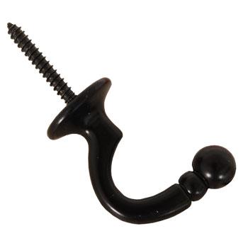 Palma Tie Back Hook Pair Black