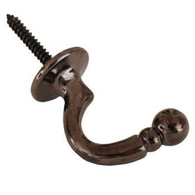 Palma Tie Back Hook Polished Graphite