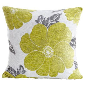Poppy Chenille Filled Cushion 45cm x 45cm Lime