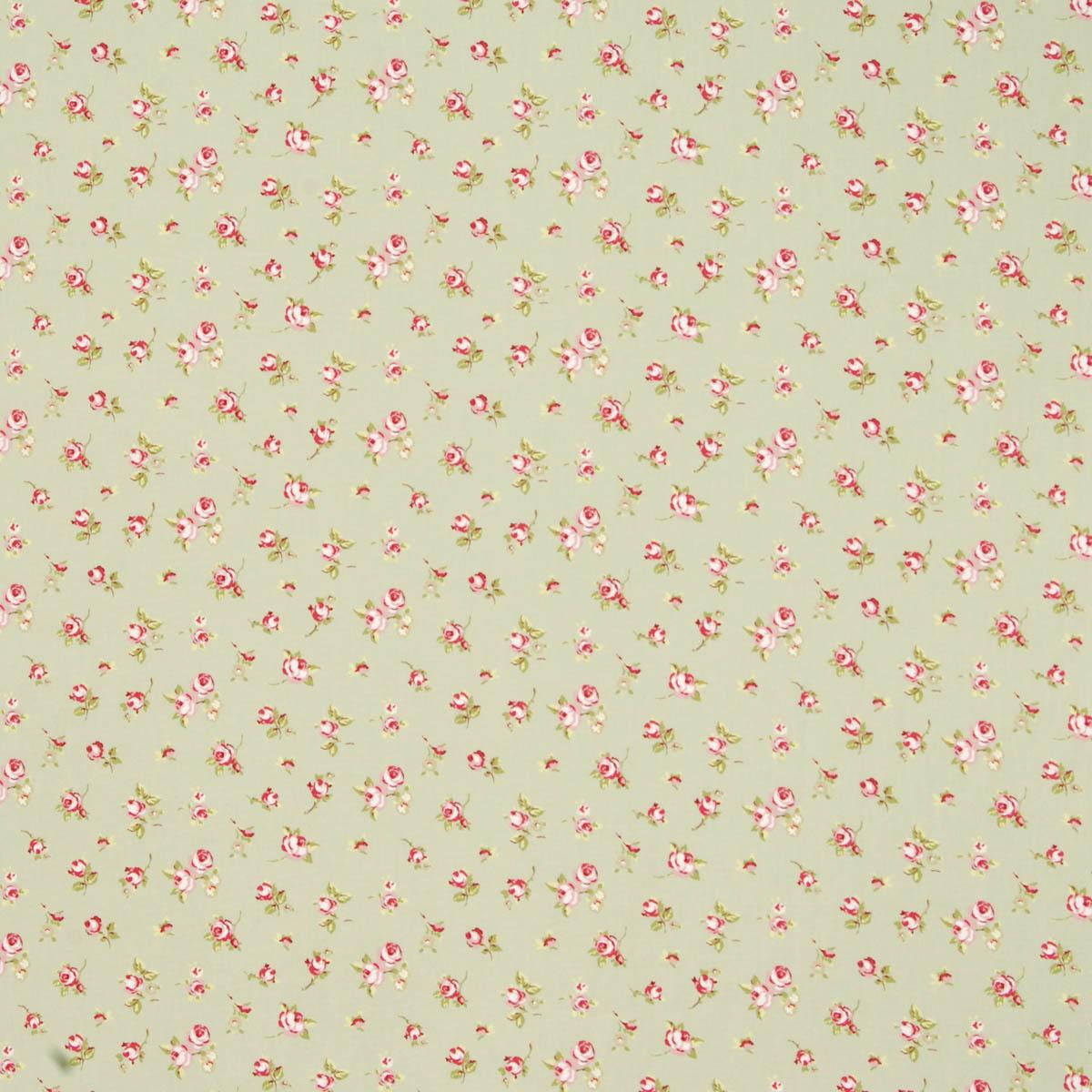 Clarke & Clarke Rosebud Fabric Sage