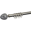 Alexia 28mm Bay Window Curtain Pole Satin Silver