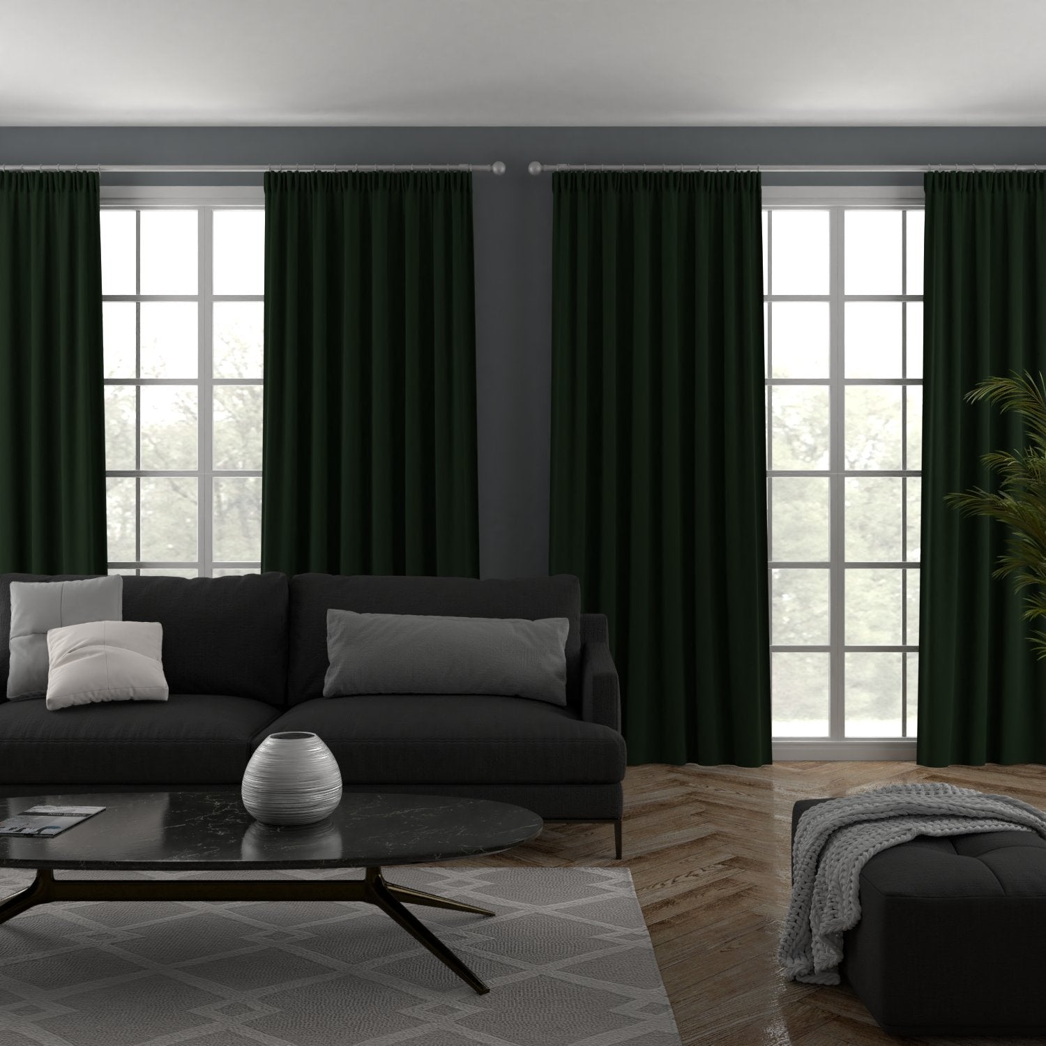 Amalfi Made to Measure Curtain Emerald