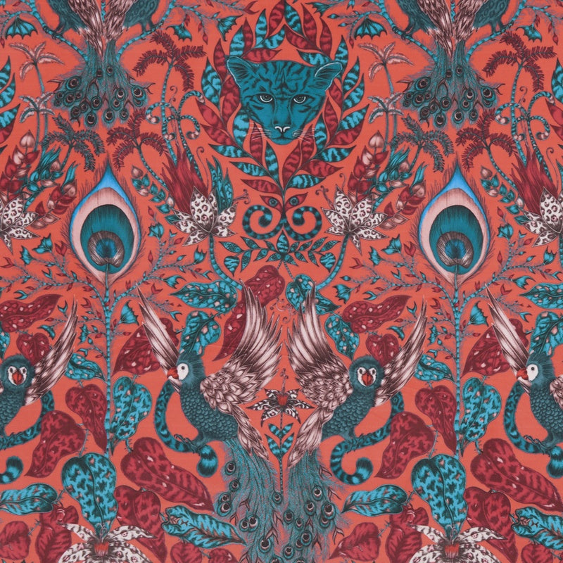 Emma Shipley Amazon Velvet Fabric Red
