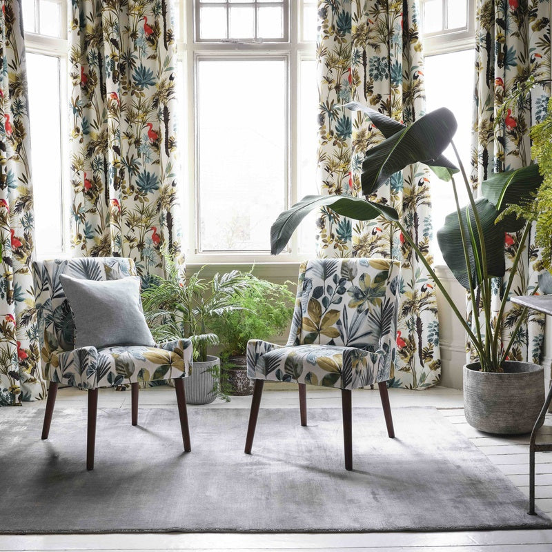 Clarke & Clarke Palm Velvet Fabric Blush