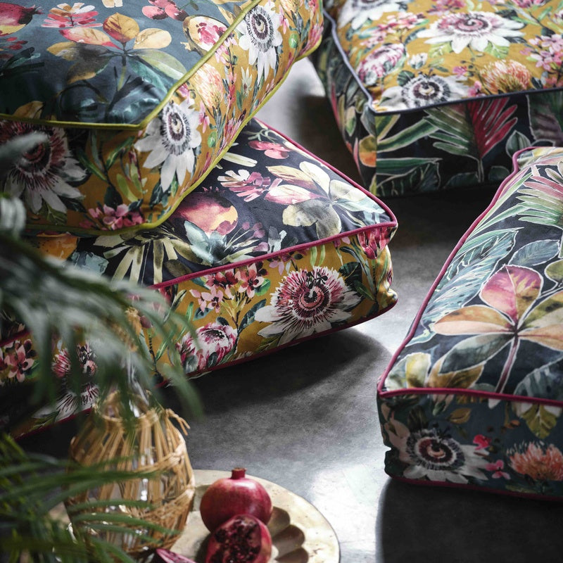 Clarke & Clarke Paradise Velvet Fabric Ochre