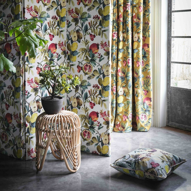 Clarke & Clarke Fruta Velvet Fabric Midnight