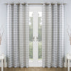 Antigua Eyelet Ready Made Single Voile Curtain Grey