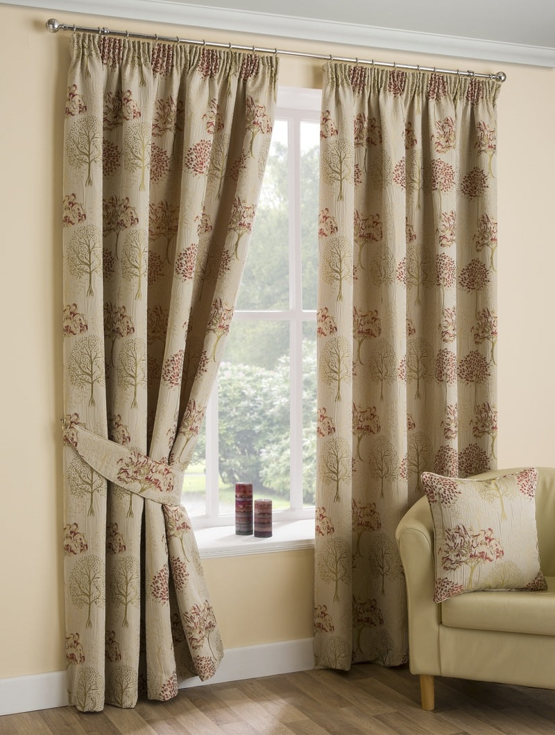 Arden Ready Made Lined Curtains Chintz Tiebacks(pair)