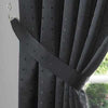 Madison Lined Ready Made Eyelet Curtains Black
