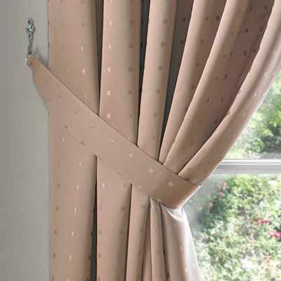 Madison Lined Ready Made Eyelet Curtains Latte